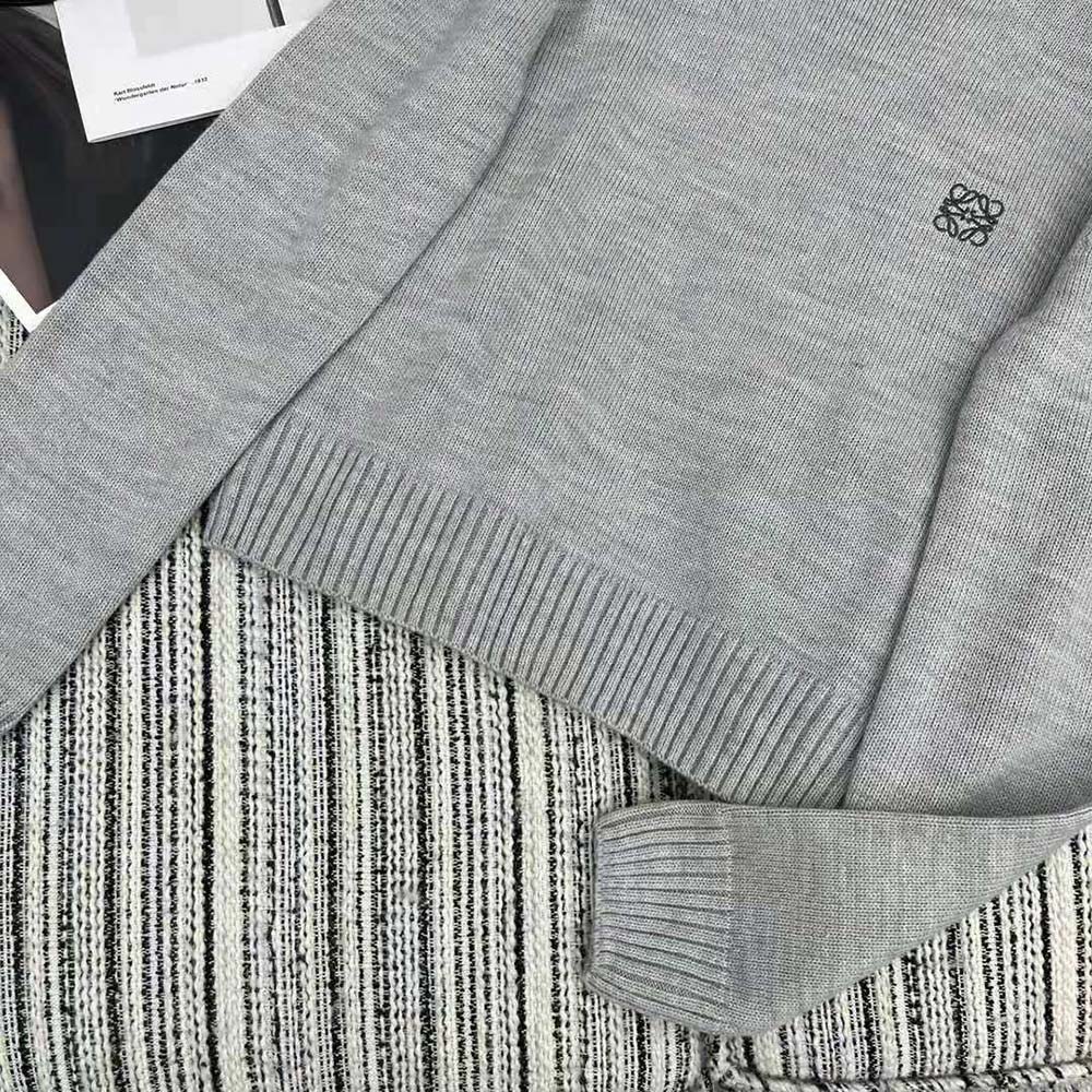Loewe Men Sweater in Wool-Gray - image 10