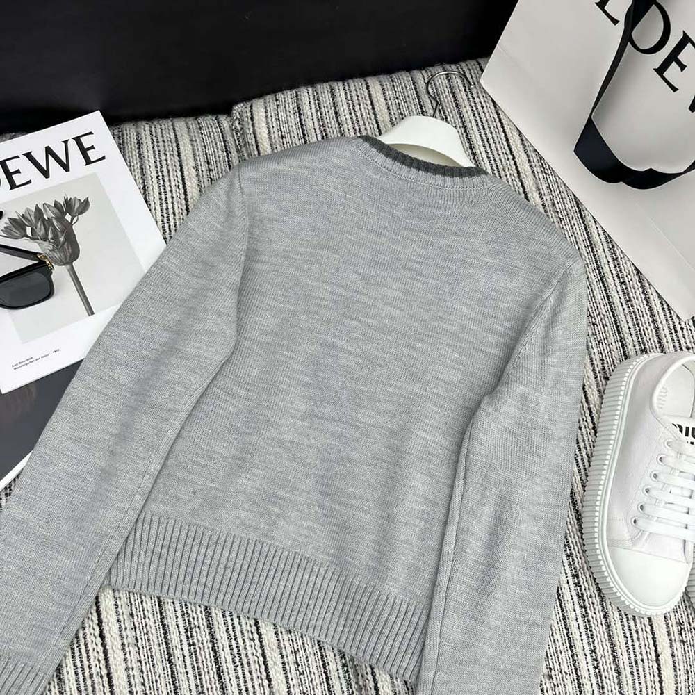 Loewe Men Sweater in Wool-Gray - image 5