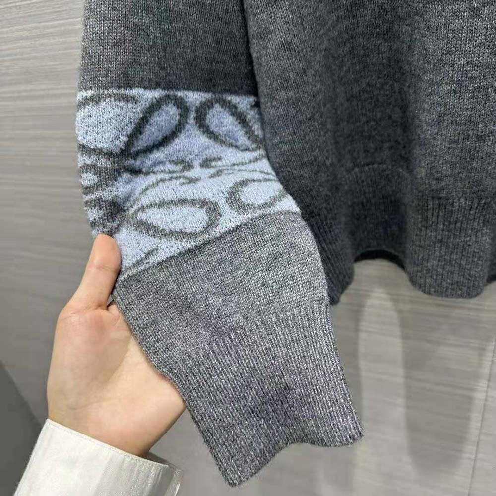 Loewe Men Sweater in Wool-Gray - image 8