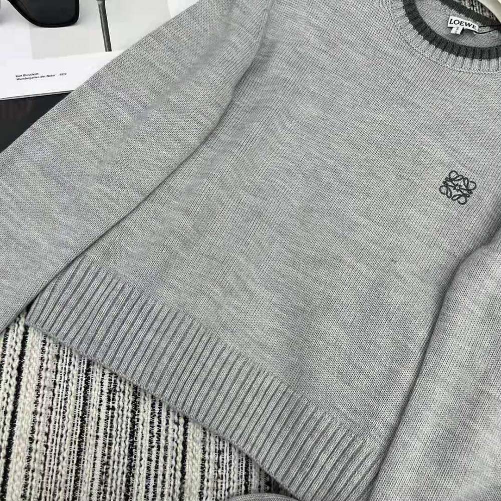 Loewe Men Sweater in Wool-Gray - image 7
