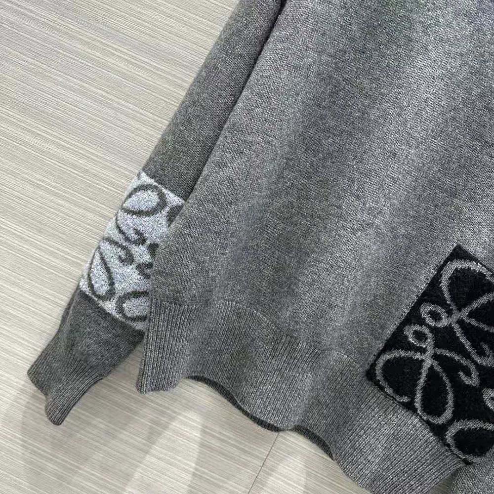 Loewe Men Sweater in Wool-Gray - image 7