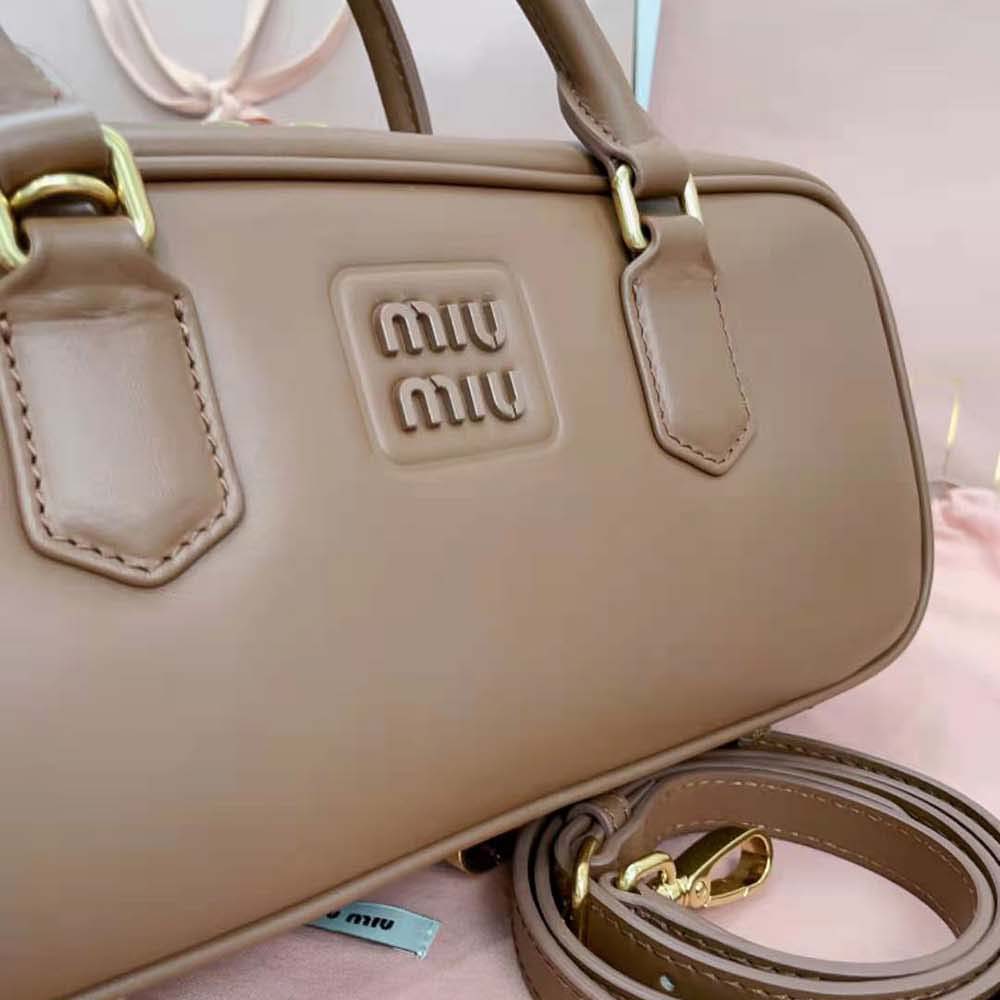 Miu Miu Women Arcadie Leather Bag-Brown - image 7