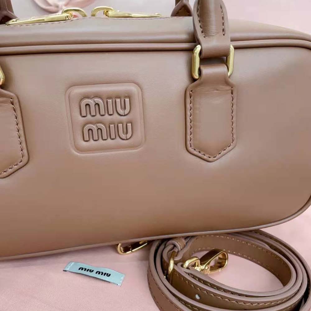 Miu Miu Women Arcadie Leather Bag-Brown - image 8