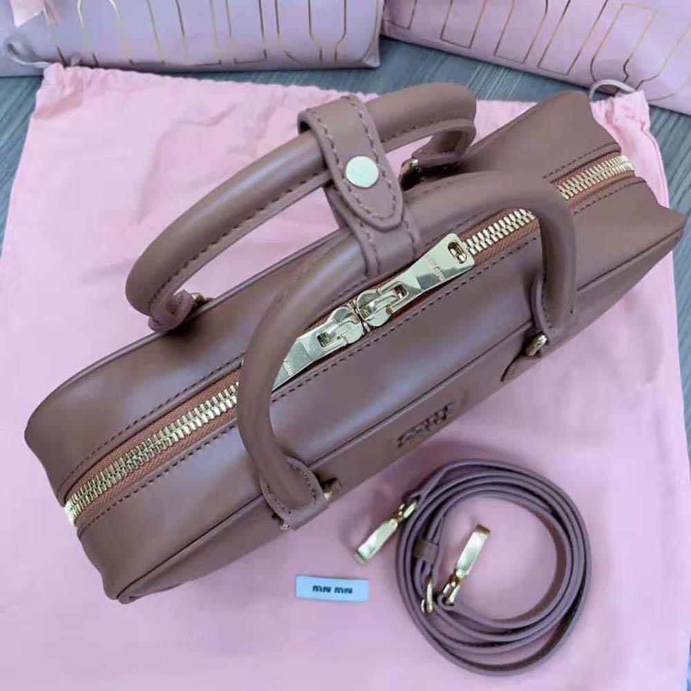 Miu Miu Women Arcadie Leather Bag-Brown - image 6