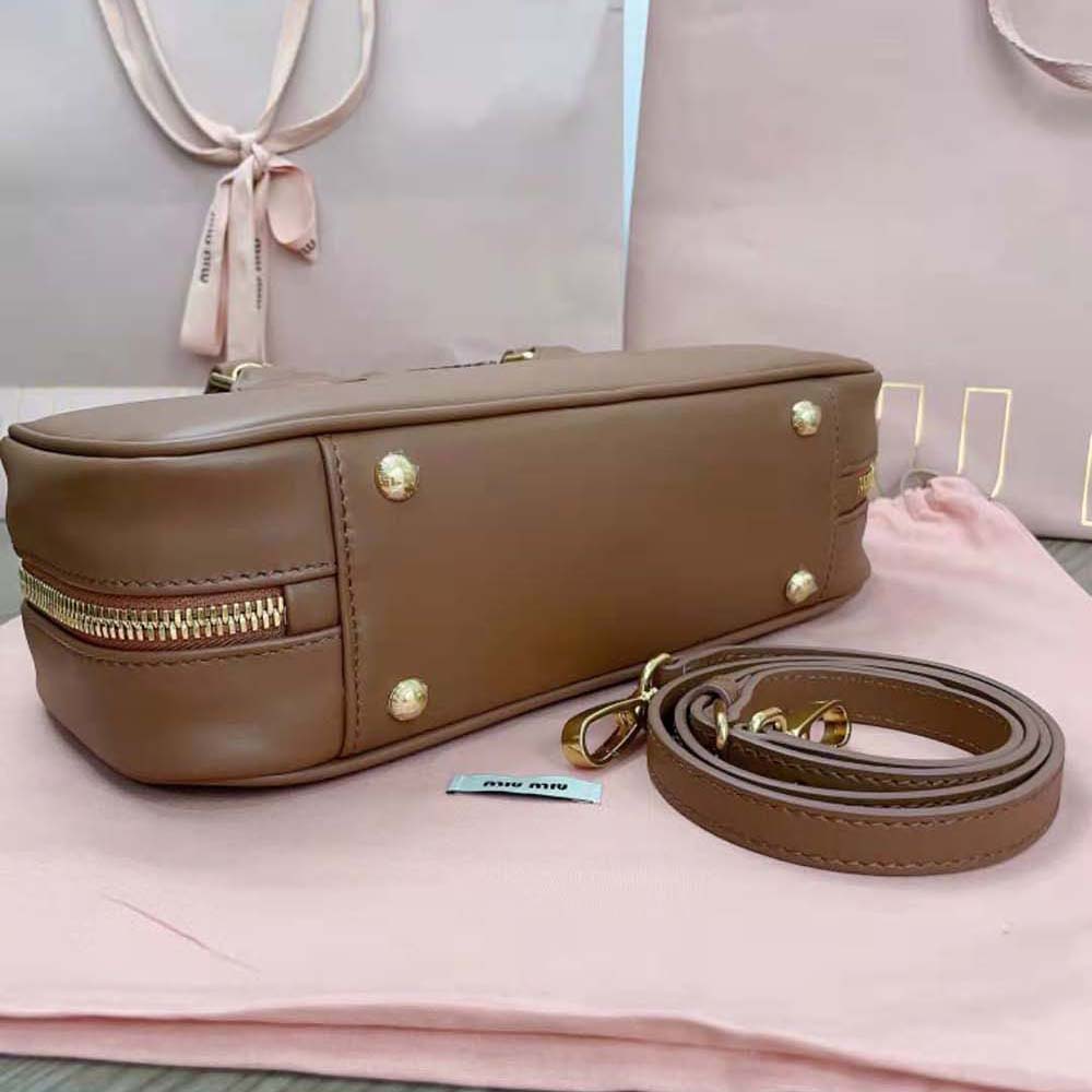 Miu Miu Women Arcadie Leather Bag-Brown - image 5
