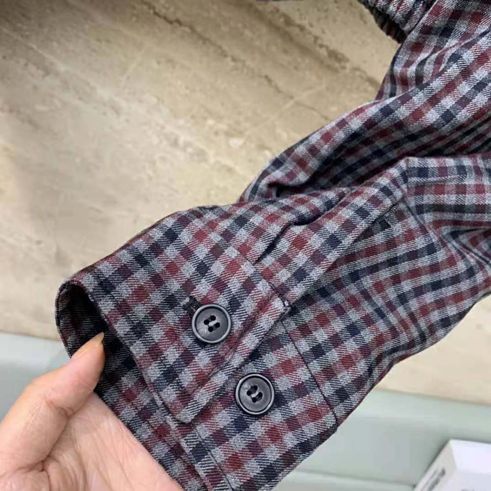 Miu Miu Women Gingham Check Blouson Jacket - image 7