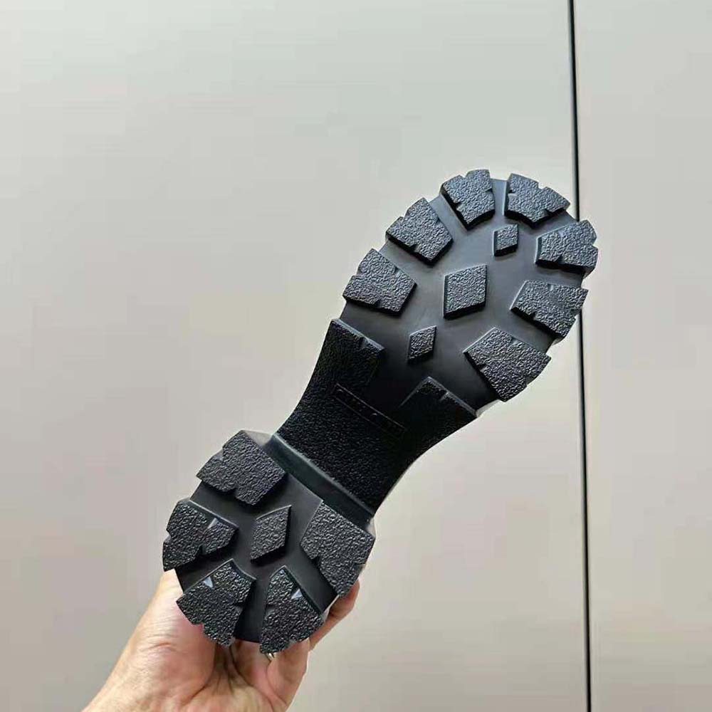 Miu Miu Women Leather Booties with EVA Sole with Logo-Black - image 10