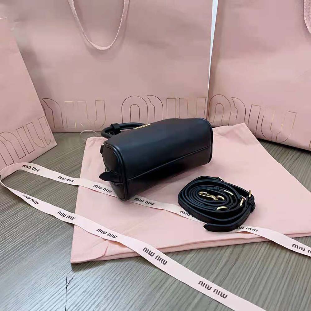 Miu Miu Women Mini Leather Top-handle Bag-Black - image 7