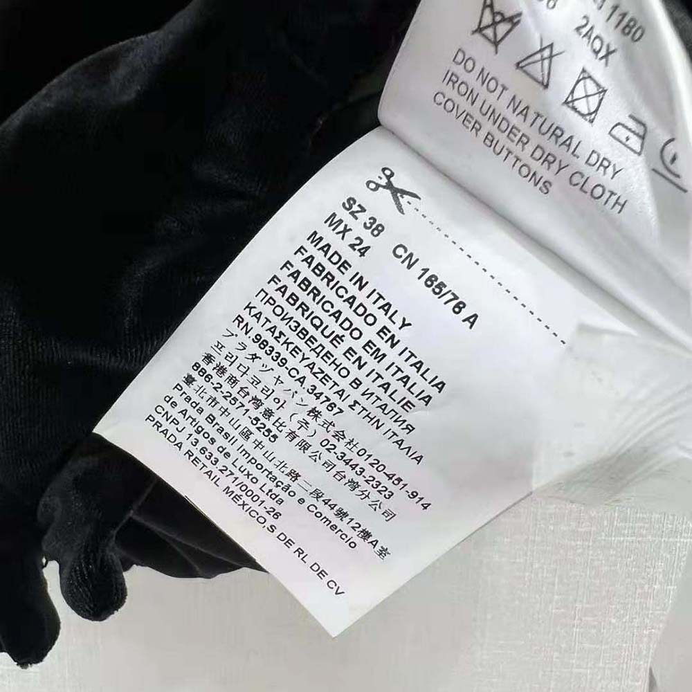 Miu Miu Women Scarf Collar Velvet Top-Black - image 10