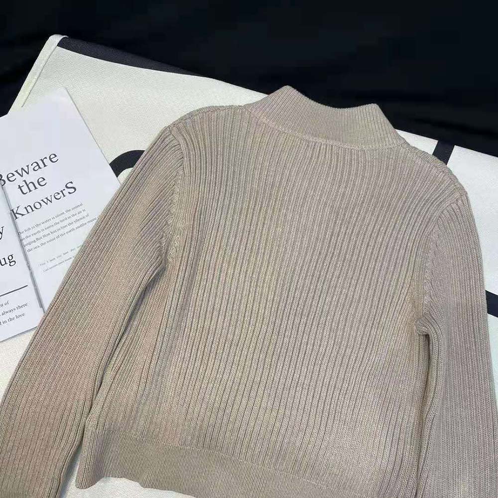 Miu Miu Women Wool Knit Cardigan with Knit Logo Patch - image 7
