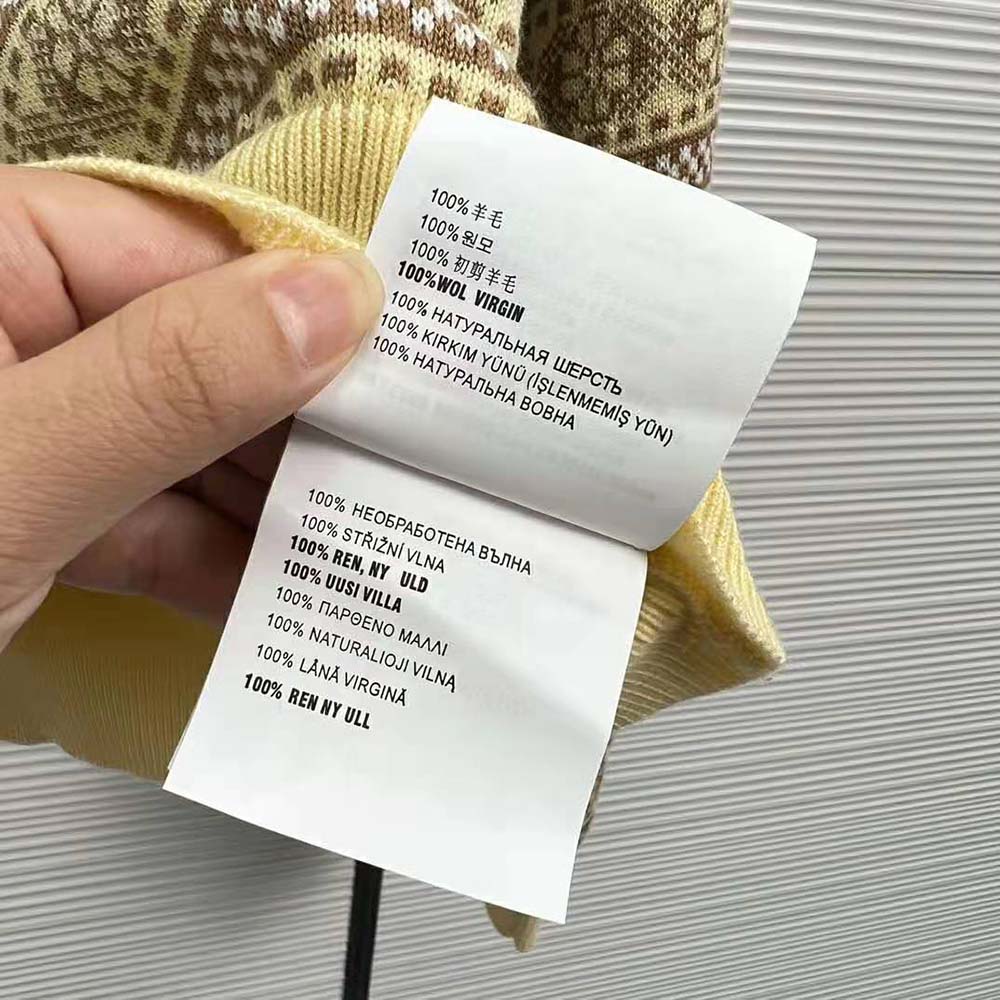 Miu Miu Women Wool Sweater with Jacquard Logo-Yellow - image 10