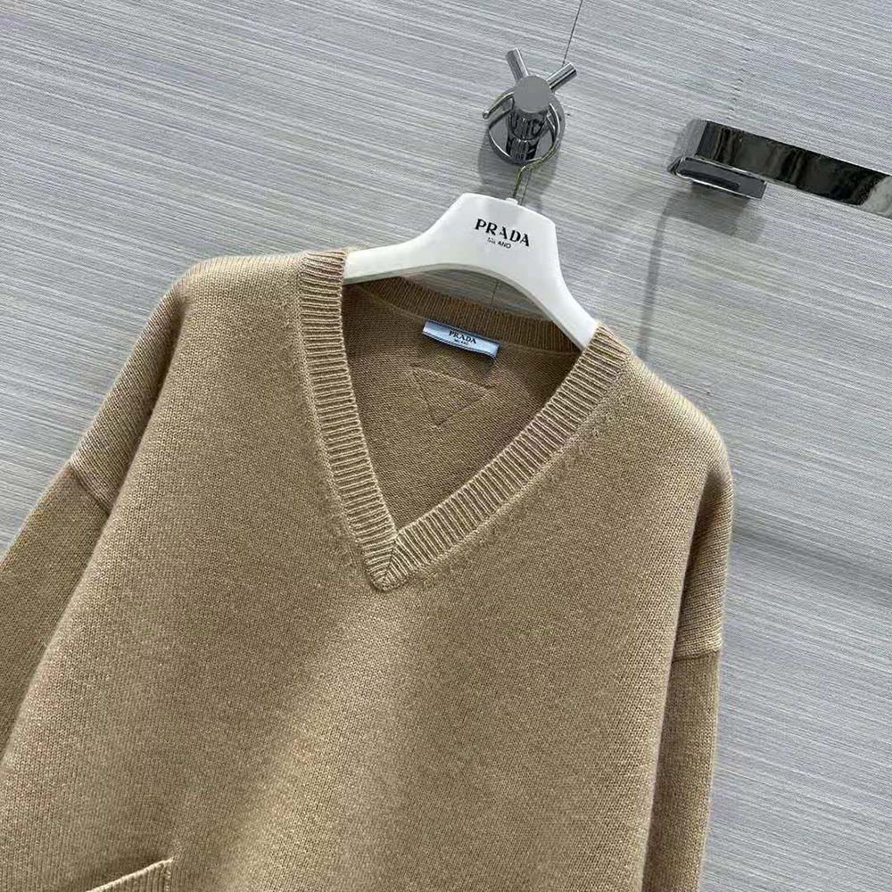 Prada Women Wool and Cashmere Sweater-Brown - image 4
