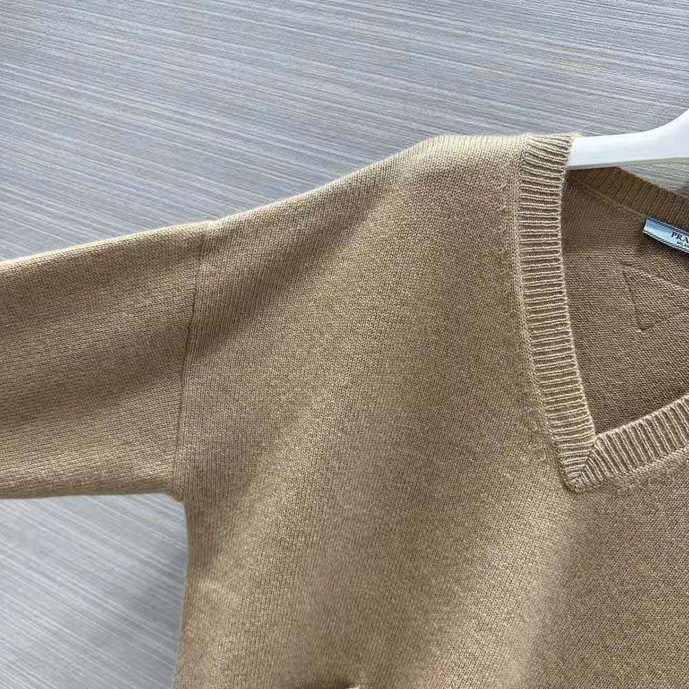 Prada Women Wool and Cashmere Sweater-Brown - image 5