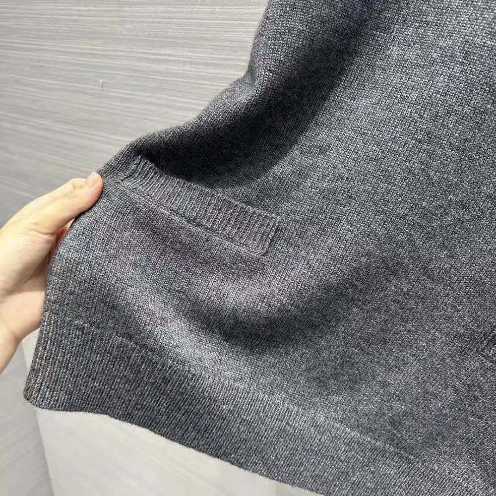 Prada Women Wool and Cashmere Sweater-Silver - image 8