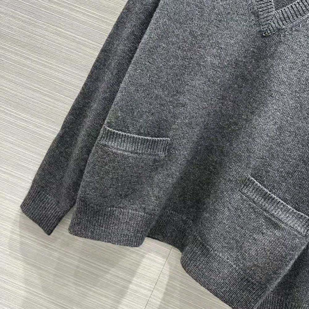 Prada Women Wool and Cashmere Sweater-Silver - image 6
