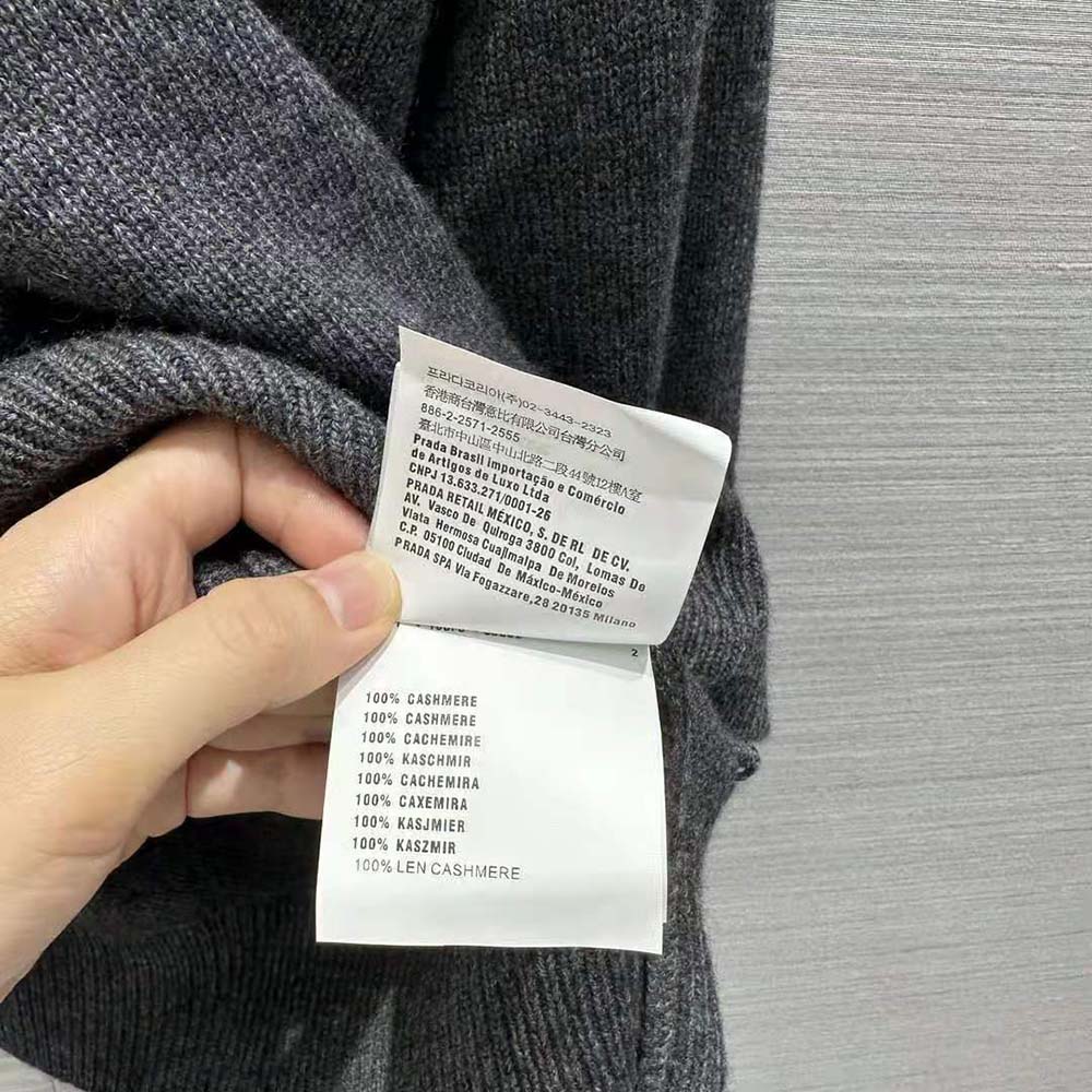 Prada Women Wool and Cashmere Sweater-Silver - image 9