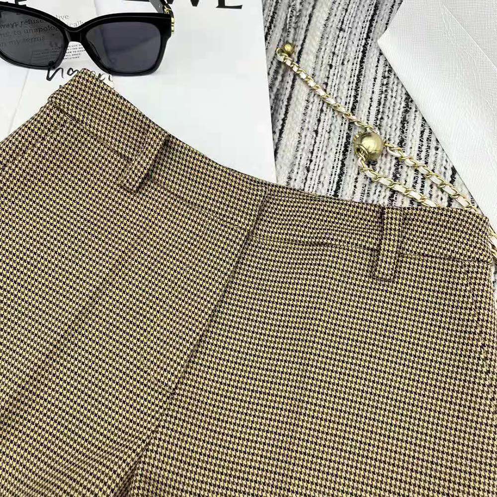 Prada Women Houndstooth Check Shorts - image 5