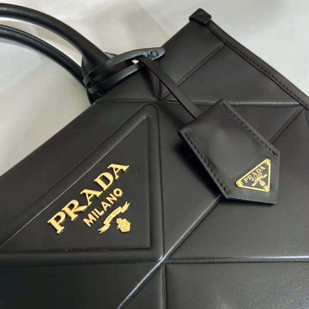 Prada Women Large Leather Prada Symbole Bag with Topstitching - image 10