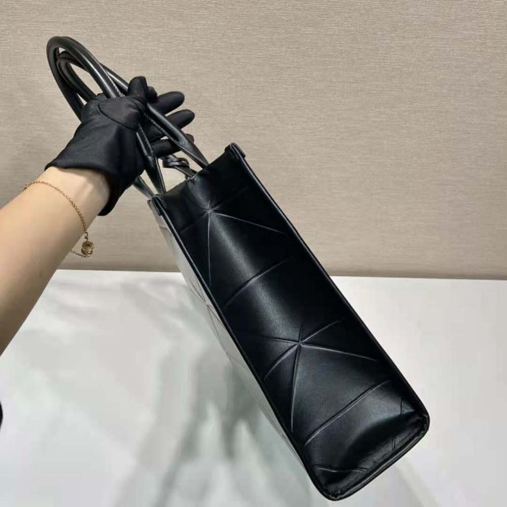 Prada Women Large Leather Prada Symbole Bag with Topstitching - image 6