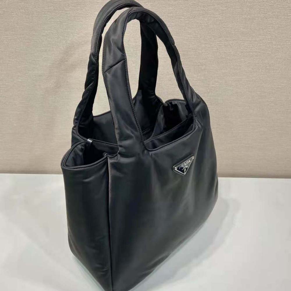 Prada Women Large Padded Re-Nylon Tote Bag-Black - image 5