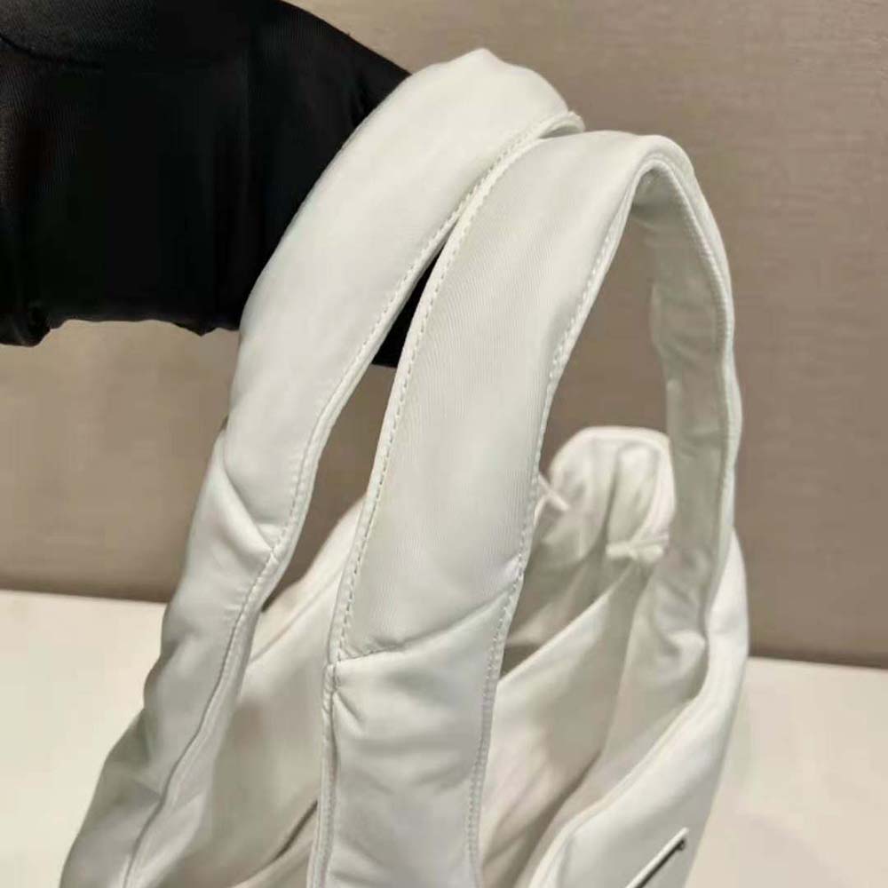 Prada Women Large Padded Re-Nylon Tote Bag-White - image 9
