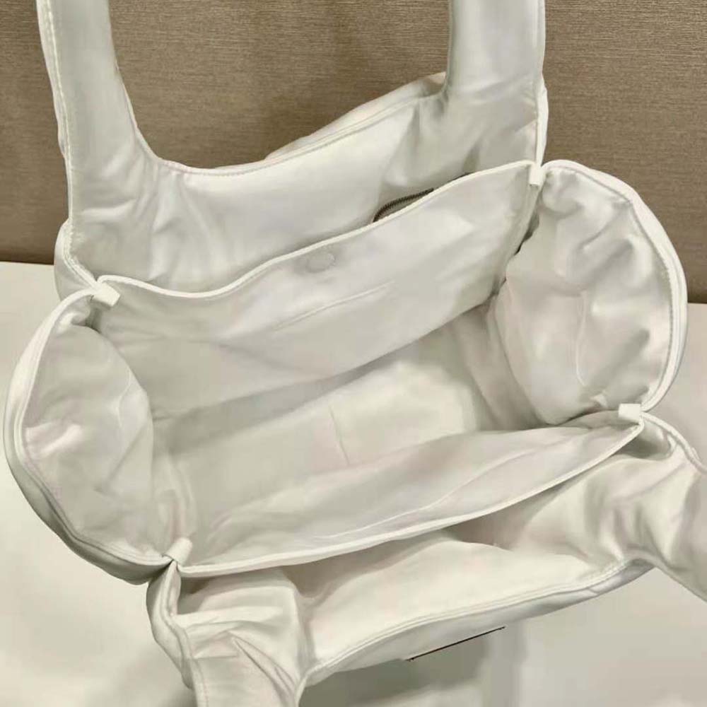 Prada Women Large Padded Re-Nylon Tote Bag-White - image 8