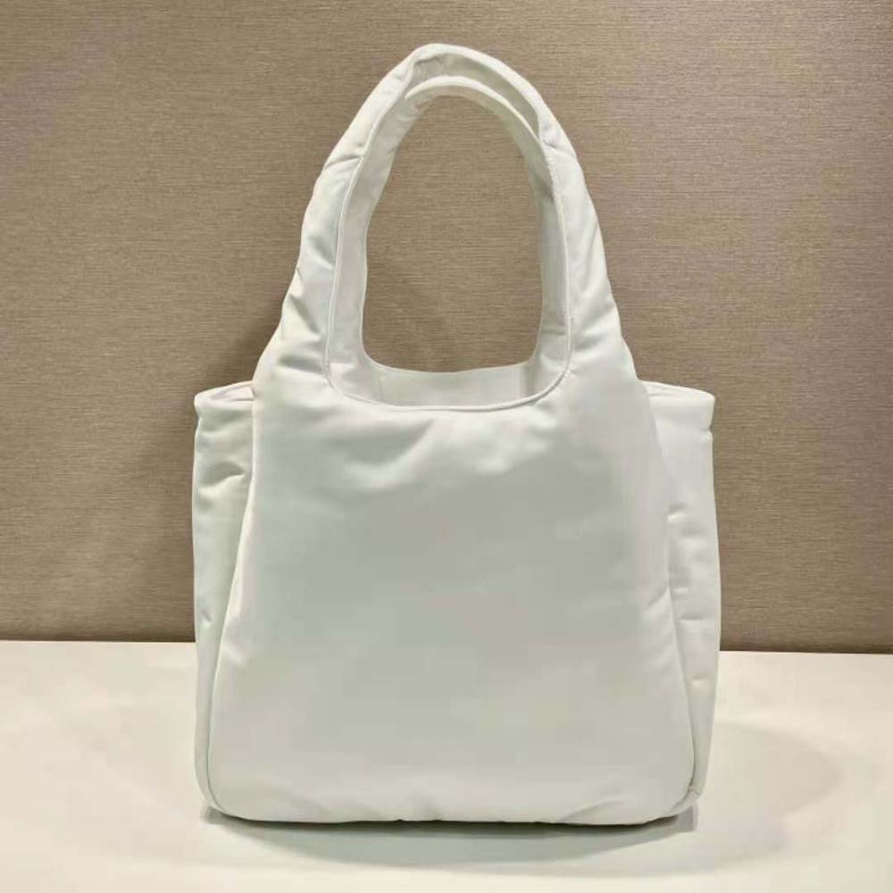 Prada Women Large Padded Re-Nylon Tote Bag-White - image 4