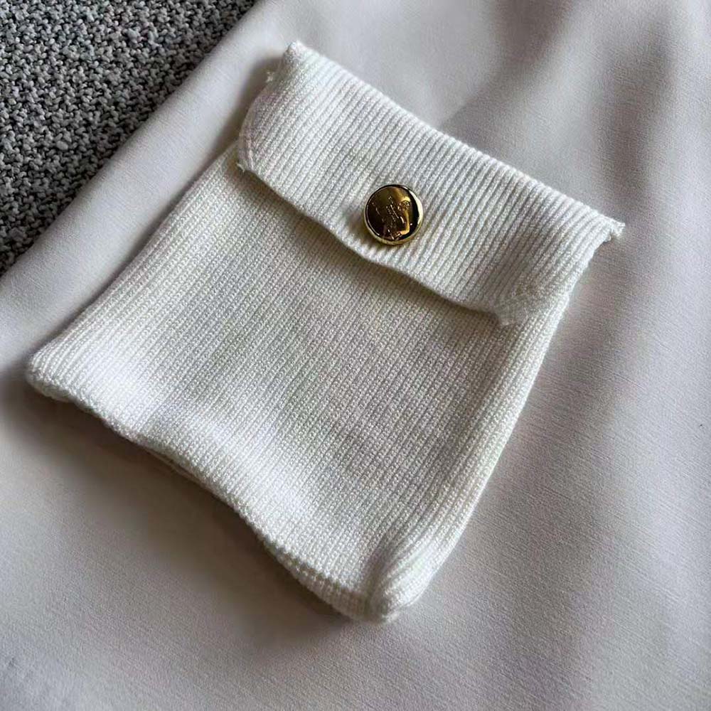 Prada Women Natté Minidress With Leather Logo Label-White - image 9