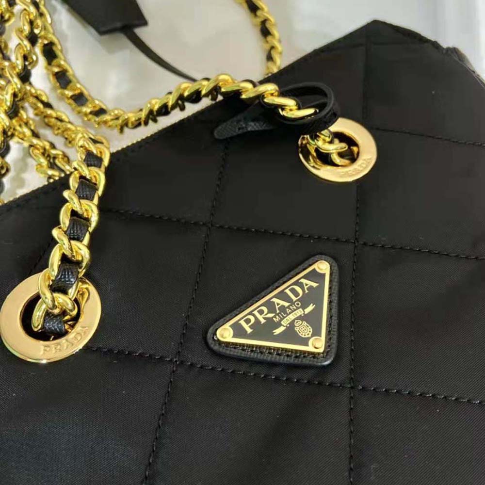 Prada Women Re-Edition 1995 Chaîne Re-Nylon Tote Bag-Black - image 9
