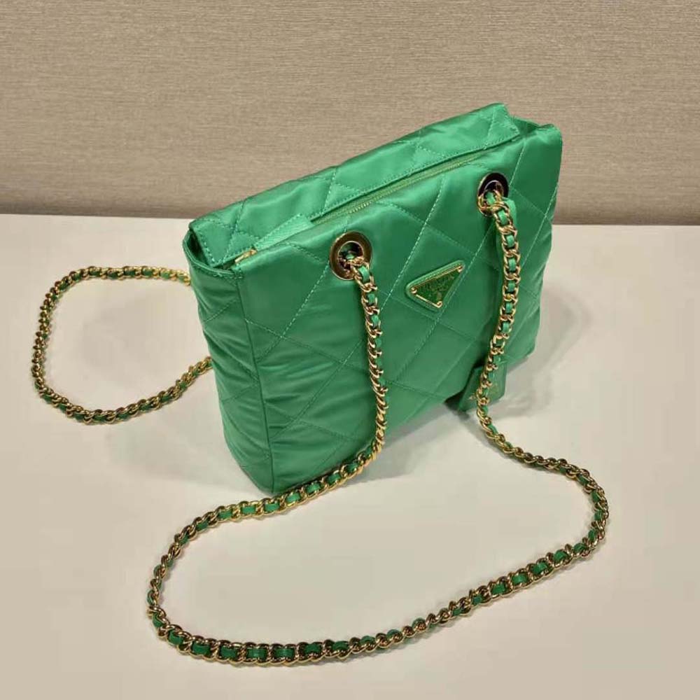 Prada Women Re-Edition 1995 Chaîne Re-Nylon Tote Bag-Green - image 5