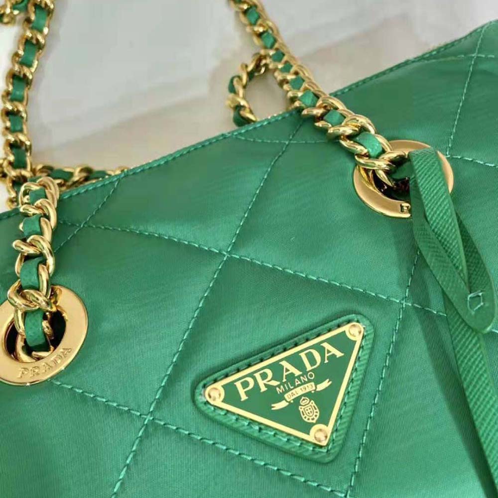 Prada Women Re-Edition 1995 Chaîne Re-Nylon Tote Bag-Green - image 8
