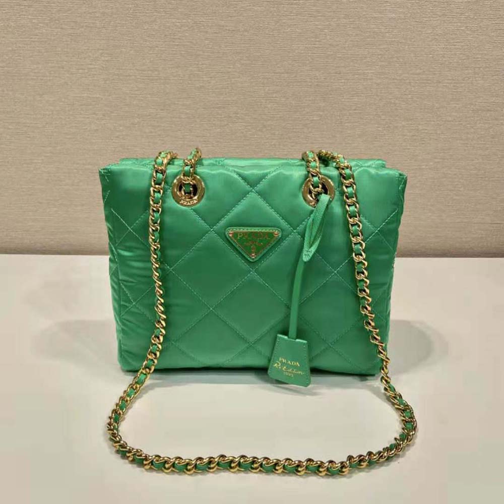Side angle showing silhouette of Prada Women Re-Edition 1995 Tote Bag
