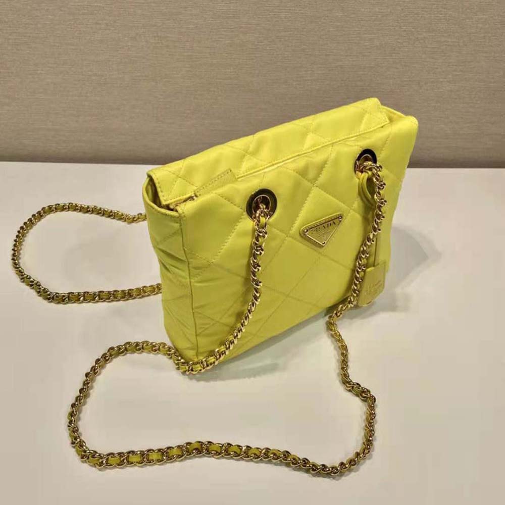 Prada Women Re-Edition 1995 Chaîne Re-Nylon Tote Bag-Lime - image 5
