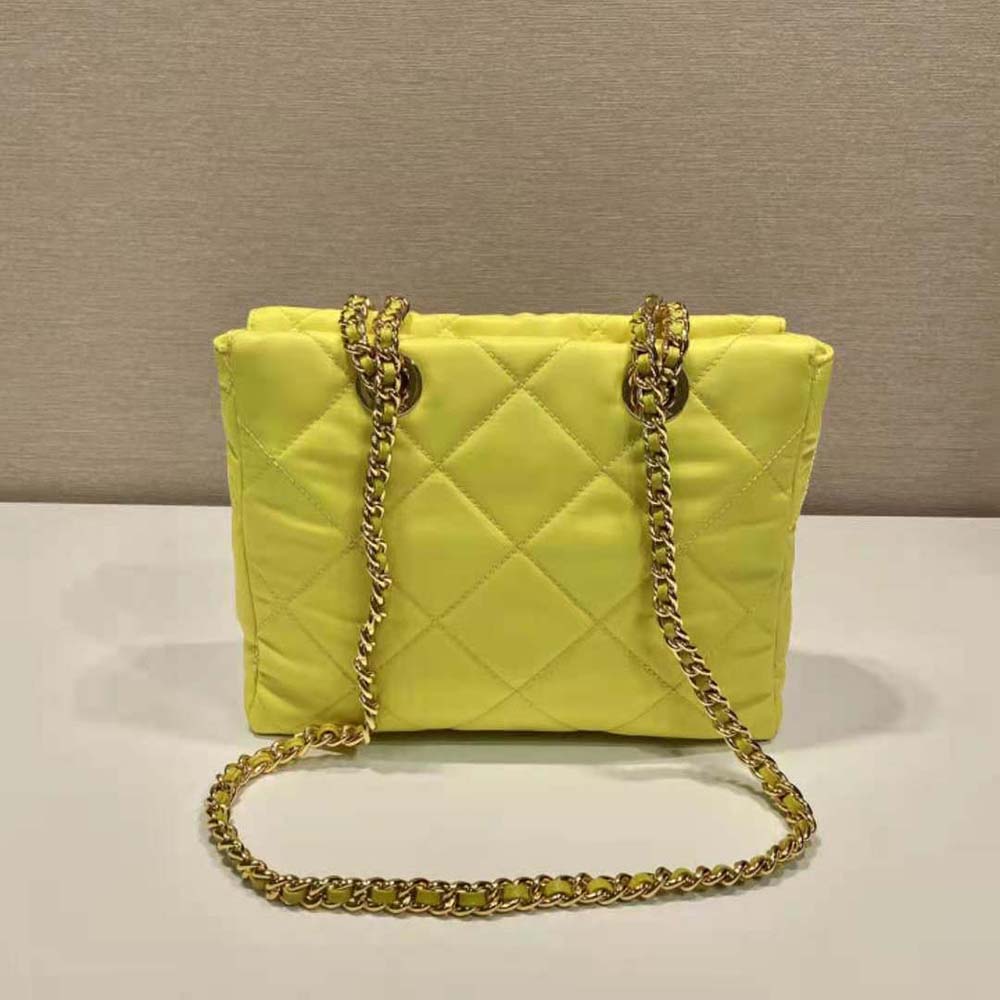 Prada Women Re-Edition 1995 Chaîne Re-Nylon Tote Bag-Lime - image 4
