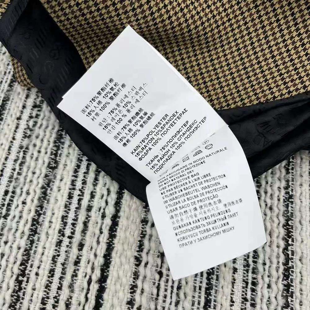 Prada Women Single-breasted Houndstooth Check Jacket - image 10