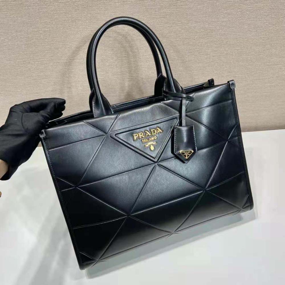 Prada Women Small Leather Prada Symbole Bag with Topstitching - image 4