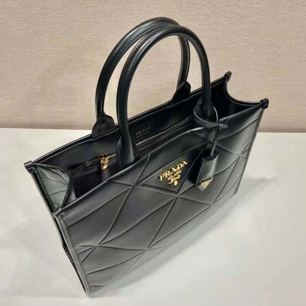 Prada Women Small Leather Prada Symbole Bag with Topstitching - image 7