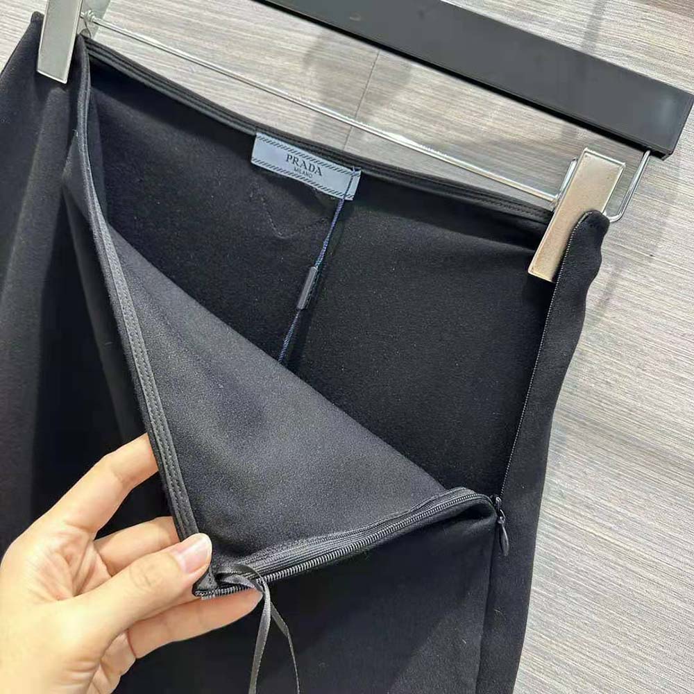 Prada Women Stretch Natté Midi-Skirt - image 9