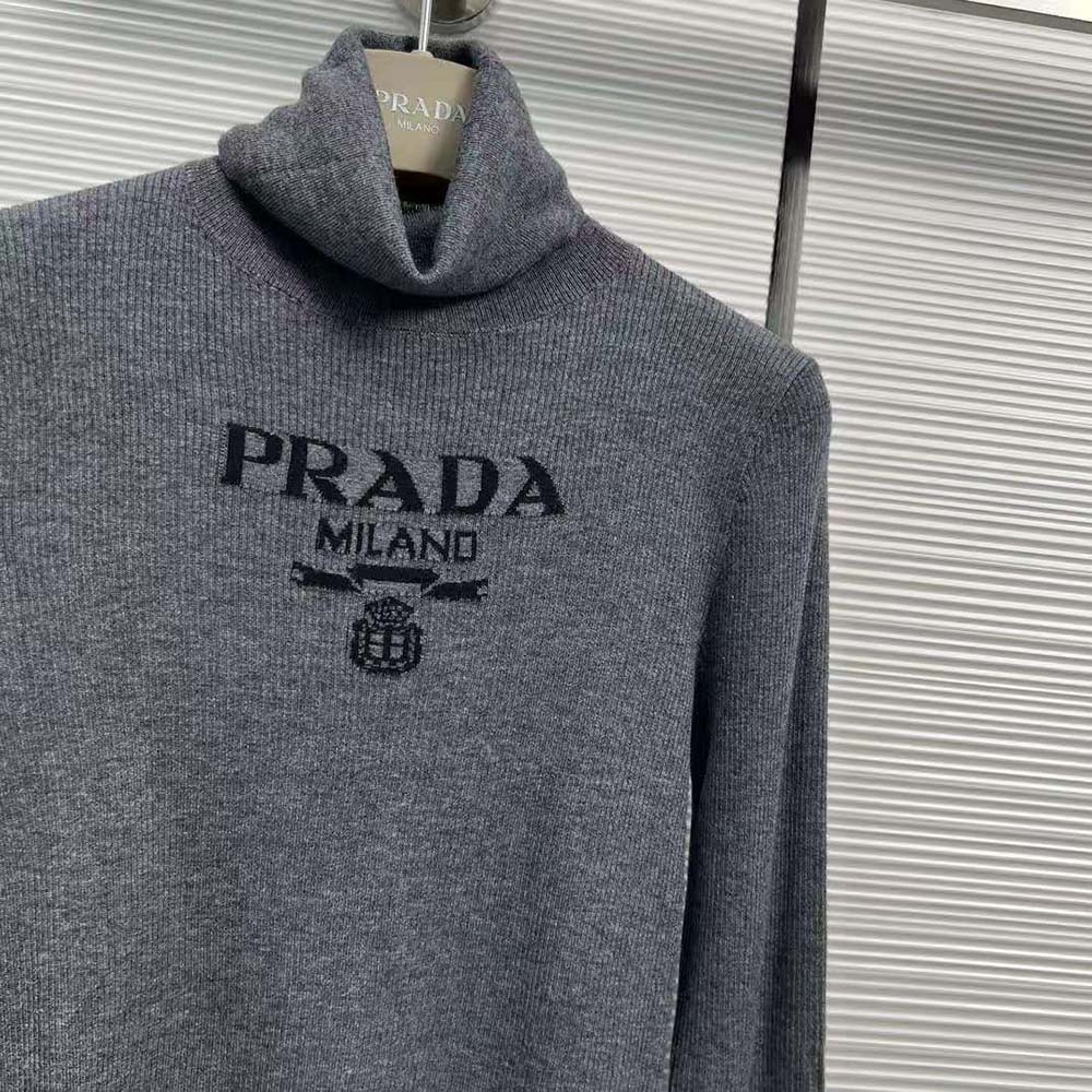Prada Women Superfine Wool Turtleneck Sweater-Black - image 6