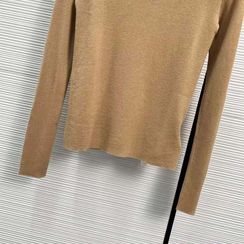 Prada Women Superfine Wool Turtleneck Sweater-Brown - image 8