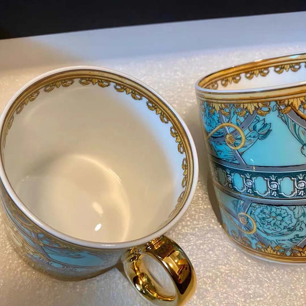 Versace Unisex Scala Del Palazzo Verde Mug-Blue - image 7