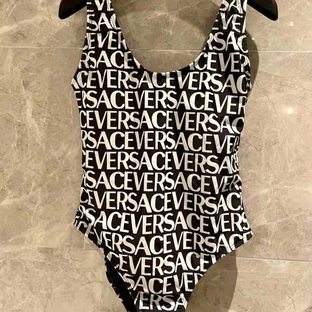 Versace Women Allover One-piece Swimsuit-Black - image 6