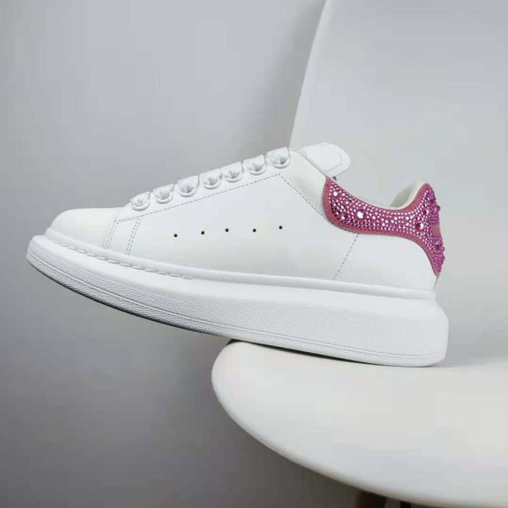 Alexander Mcqueen Women Oversized Sneaker in White/halo Pink - image 4