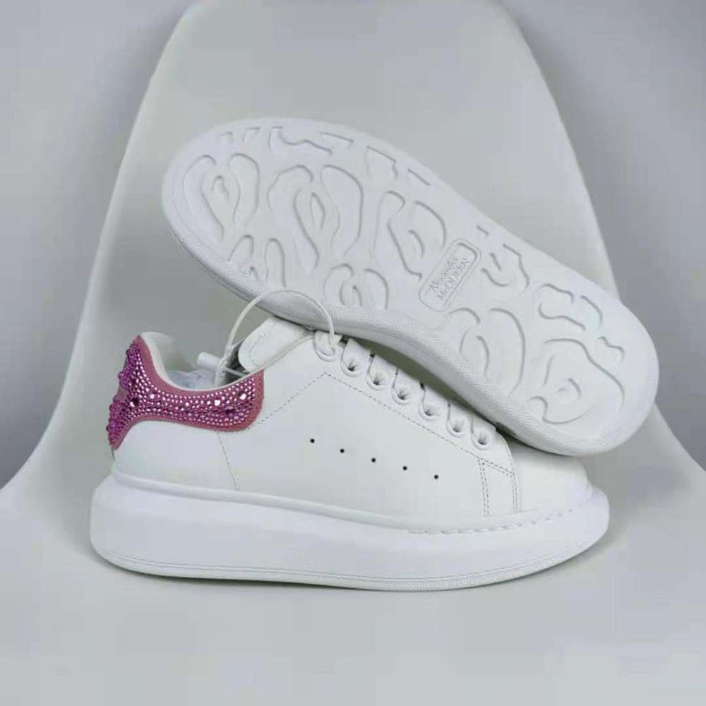 Alexander Mcqueen Women Oversized Sneaker in White/halo Pink - image 9