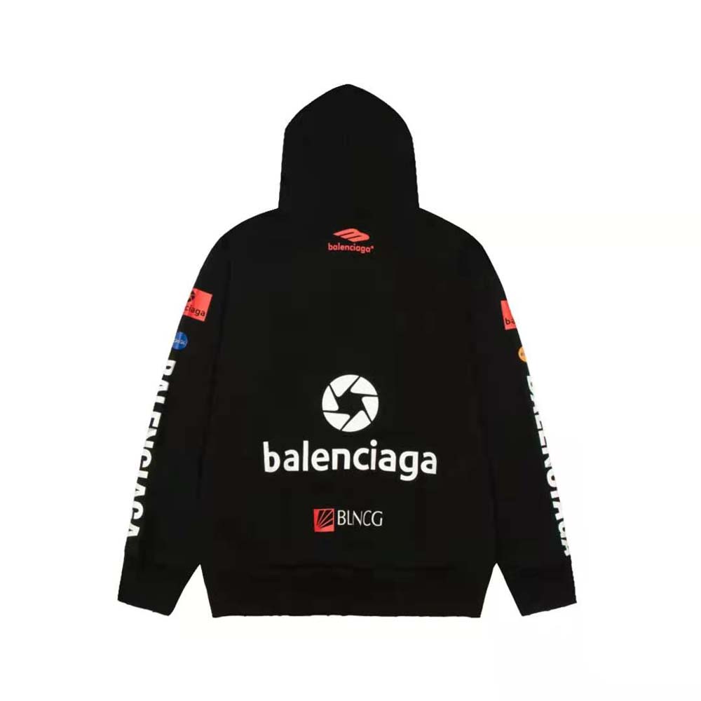 Balenciaga Men Top League Hoodie Oversized in Black - image 4