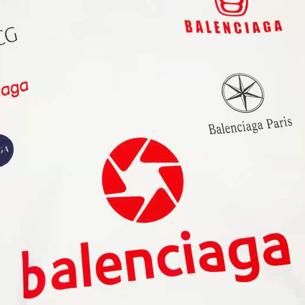 Balenciaga Women Top League Hoodie Oversized in White - image 7