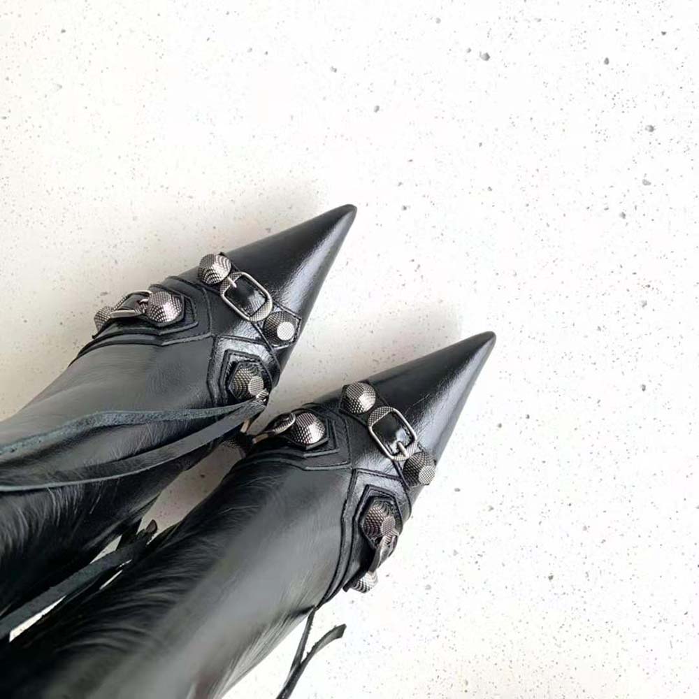 Balenciaga Women Cagole 90mm Boot in Black Arena Lambskin - image 5