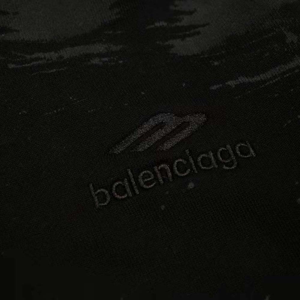 Balenciaga Women Heavy Metal Zip-Up Hoodie Small Fit in Black Curly Fleece - image 10
