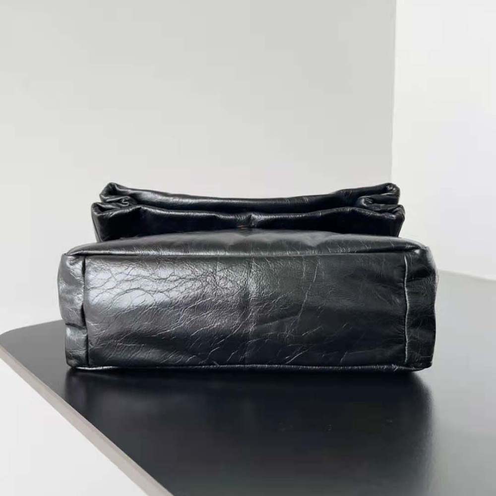 Balenciaga Women Monaco Large Chain Bag in Black Arena Calfskin - image 4