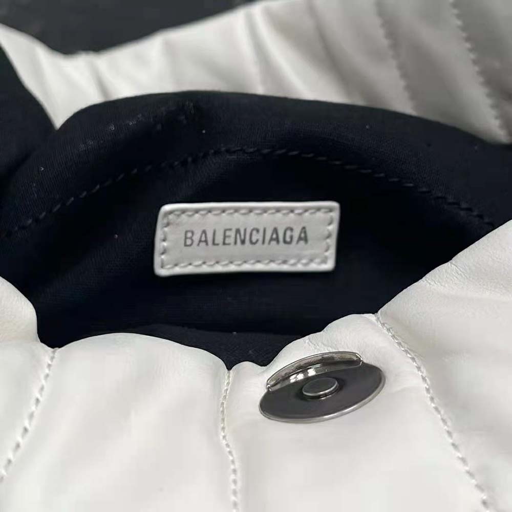 Balenciaga Women Monaco Medium Chain Bag Quilted in off White - image 10